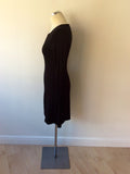 FRENCH CONNECTION CLASSIC BLACK STRETCH JERSEY DRESS SIZE 10 - Whispers Dress Agency - Womens Dresses - 3