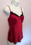 BRAND NEW COAST DARK PINK SILK BEADED CAMISOLE TOP SIZE 8 & MATCHING BAG - Whispers Dress Agency - Womens Tops - 3