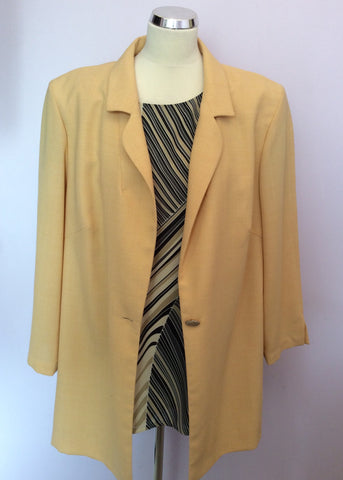 Jacques Vert Striped Blouse & Marigold Long Jacket Size 18/20 - Whispers Dress Agency - Sold - 1