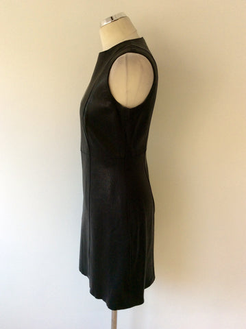 BRAND NEW CELINE BLACK LEATHER DRESS SIZE 42 UK 12 - Whispers Dress Agency - Womens Dresses - 4