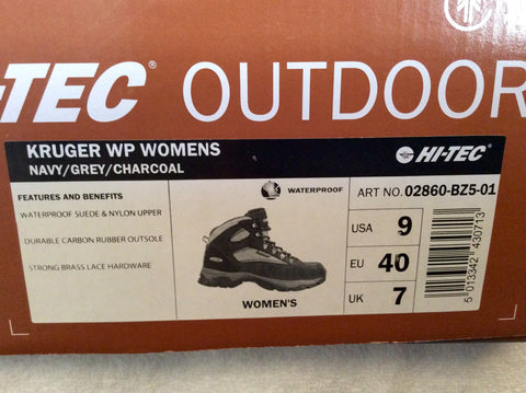 Hi Tec Navy,Grey & Charcoal Waterproof Walking Boots Size 7/40 - Whispers Dress Agency - Sold - 6