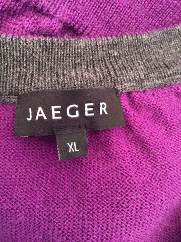 Jaeger Purple & Grey Trim Wool Tanktop Size XL - Whispers Dress Agency - Mens Knitwear - 2