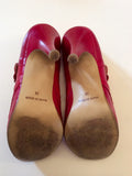 Faith Red Leather Mary Jane Heels Size 5/38 - Whispers Dress Agency - Sold - 4