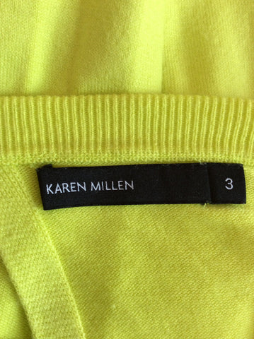 Karen Millen Bright Lime Green Lace Trim Jumper Size 3 UK 12/14 - Whispers Dress Agency - Sold - 4