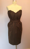 All Saints Brown Jessamine Strapless Corset Dress Size 14 - Whispers Dress Agency - Sold - 2