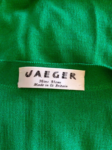 Vintage Jaeger Green V Neck Cardigan Size 36" UK M - Whispers Dress Agency - Womens Vintage - 2