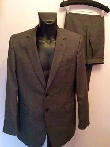 Jaeger 'Mayfair' Charcoal Grey Fleck Wool Suit Size 42R/34W - Whispers Dress Agency - Mens Suits & Tailoring - 1