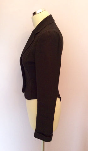 TEMPERLEY BLACK & SILK TRIM FITTED JACKET SIZE 8 - Whispers Dress Agency - Womens Suits & Tailoring - 2