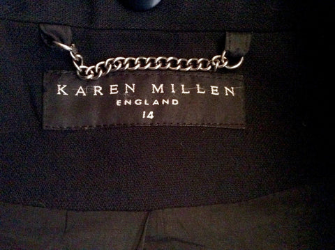 Karen Millen Black Zip Jacket & Long Skirt Suit Size 14 - Whispers Dress Agency - Sold - 6