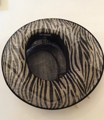 Marks & Spencer Autograph Black & Cream Print Formal Hat - Whispers Dress Agency - Womens Formal Hats & Fascinators - 4