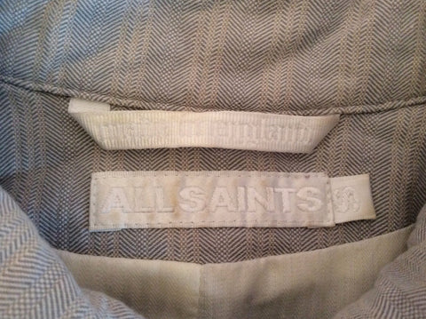 All Saints Pale Grey Cotton Crop Jacket Size S - Whispers Dress Agency - Sold - 3