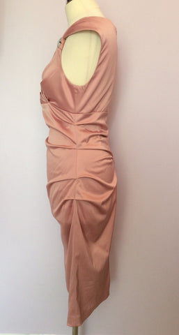 Suzi Chin For Maggy Boutique Pink Wiggle Dress Size 12 - Whispers Dress Agency - Womens Dresses - 2