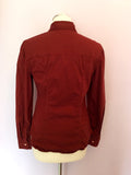 Prada Burgundy Fitted Shirt Size 44 UK 10/12 - Whispers Dress Agency - Sold - 2