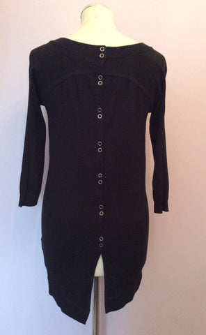 Whistles Black Press Stud Fasten Back Jumper Size 0 UK 6/8 - Whispers Dress Agency - Sold - 3