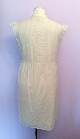 Juicy Couture Cream & Green Pinstripe Cotton Dress Size 10 - Whispers Dress Agency - Womens Dresses - 3