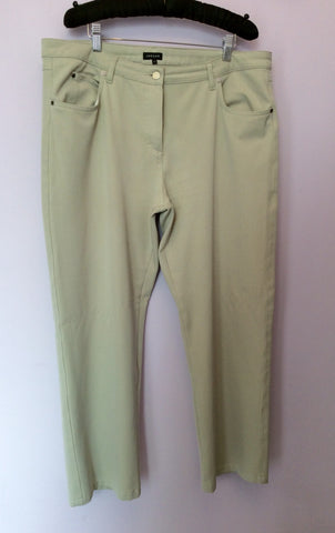 Jaeger Beige Cotton Trousers Size 16 - Whispers Dress Agency - Womens Trousers - 2