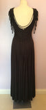 Vintage John Charles Black Long Evening Dress Size 12 Fit UK 8/10 - Whispers Dress Agency - Sold - 2