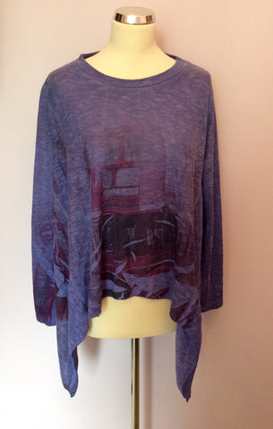 Obsession Purple Oversize Fine Knit Jumper One Size - Whispers Dress Agency - Womens Knitwear - 1