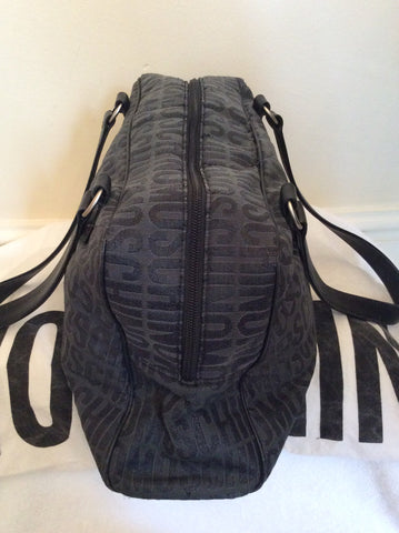 Moschino Dark Grey & Black Monogram Shoulder / Handbag - Whispers Dress Agency - Sold - 2