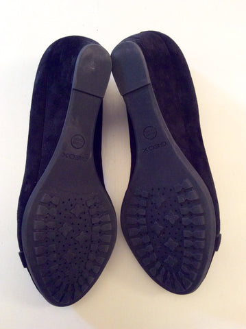 Geox Respira Black Suede Wedge Heels Size 6.5/39.5 - Whispers Dress Agency - Sold - 5