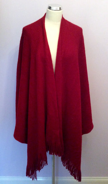 Unbranded Red Fringed Wrap One Size - Whispers Dress Agency - Womens Scarves & Wraps