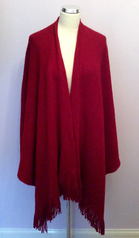 Unbranded Red Fringed Wrap One Size - Whispers Dress Agency - Womens Scarves & Wraps