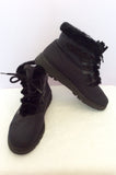 Rohde Black Lace Up Faux Fur Trim Ankle Boots Size 6/39 - Whispers Dress Agency - Womens Boots - 1