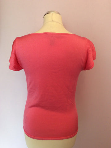 Ralph Lauren Pink Frill Sleeve Knit Top Size S - Whispers Dress Agency - Womens Tops - 2
