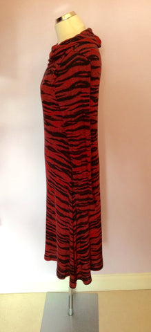 Isabel De Pedro Black & Red Print Long Sleeve Dress Size 14 - Whispers Dress Agency - Sold - 2