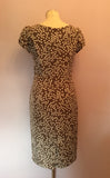 John Rocha Light Brown & White Spot Pencil Dress Size 10 - Whispers Dress Agency - Sold - 4