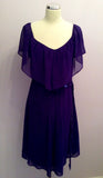 Holly Willoughby Purple With Sequinned Tie Belt Size 10 - Whispers Dress Agency - Sold - 1