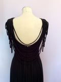 Vintage John Charles Black Long Evening Dress Size 12 Fit UK 8/10 - Whispers Dress Agency - Sold - 3