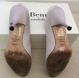 LK Bennett Light Grey Satin Peep Toe Heels Size 4/37 - Whispers Dress Agency - Womens Heels - 4