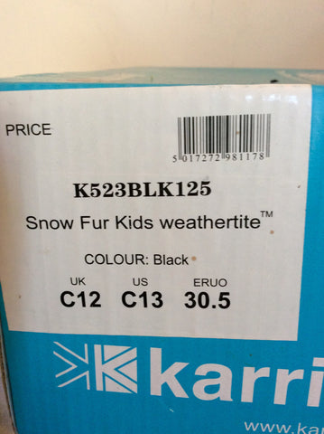 Karrimor Junior Black / Red Suede Snow / Walking Boots Size 12 - Whispers Dress Agency - Boys Footwear - 6