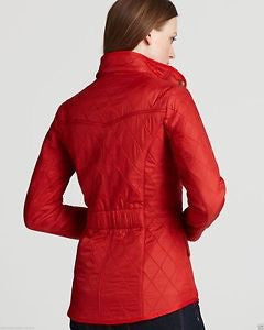 Barbour Red Cavalary Polarquilt Jacket Size 12 - Whispers Dress Agency - Sold - 2