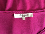 LK Bennett Fuchsia Pink Fine Knit Sleeveless Top Size L - Whispers Dress Agency - Womens Tops - 4
