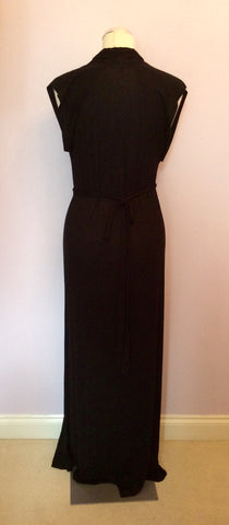 French Connection Black V Neck Maxi Dress Size 12 - Whispers Dress Agency - Sold - 4