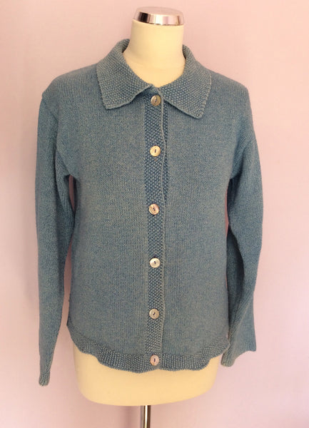 Boden Blue Cotton Cardigan Size S - Whispers Dress Agency - Womens Knitwear - 1