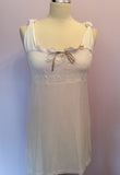 Avoca Anthology White Sleeveless Ruched Top Size L - Whispers Dress Agency - Sold - 1