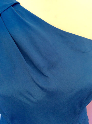 Coast Turquoise Blue Silk Dress Size 14 - Whispers Dress Agency - Womens Dresses - 2