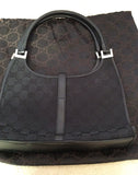 Gucci Black Leather & Textile Hand & Shoulder Bag - Whispers Dress Agency - Sold - 7
