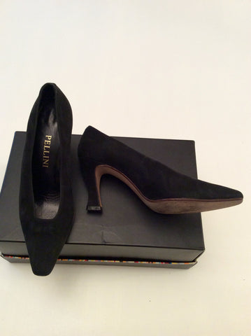 Vintage Pellini Black Suede Heels Size 5/38 - Whispers Dress Agency - Sold - 1