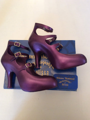 VIVIENNE WESTWOOD ANGLOMANIA LILAC/PURPLE 3 STRAP HEELS SIZE 6/39 - Whispers Dress Agency - Sold - 2
