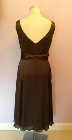 Fenn Wright Manson Brown Silk Dress Size 16 - Whispers Dress Agency - Sold - 2