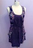 White Stuff Dark Blue Butterfly Print Tunic Top Size 10 - Whispers Dress Agency - Sold - 1