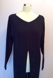 Sarah Pacini Black Split Front Long Jumper/Dress One Size - Whispers Dress Agency - Sold - 2
