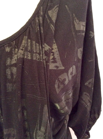 Bolongaro Trevor Black Print Dress Size S - Whispers Dress Agency - Sold - 4