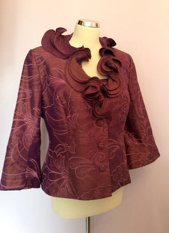 Paule Vasseur Wine Silk Jacket, Top & Long Skirt Size 16 - Whispers Dress Agency - Womens Special Occasion - 2