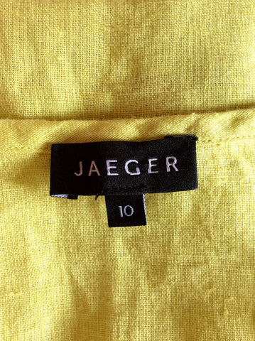 Jaeger Yellow Linen Top Size 10 - Whispers Dress Agency - Womens Tops - 3