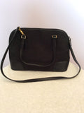 Tula Black Leather & Monogramed Canvas Shoulder / Hand Bag - Whispers Dress Agency - Sold - 1